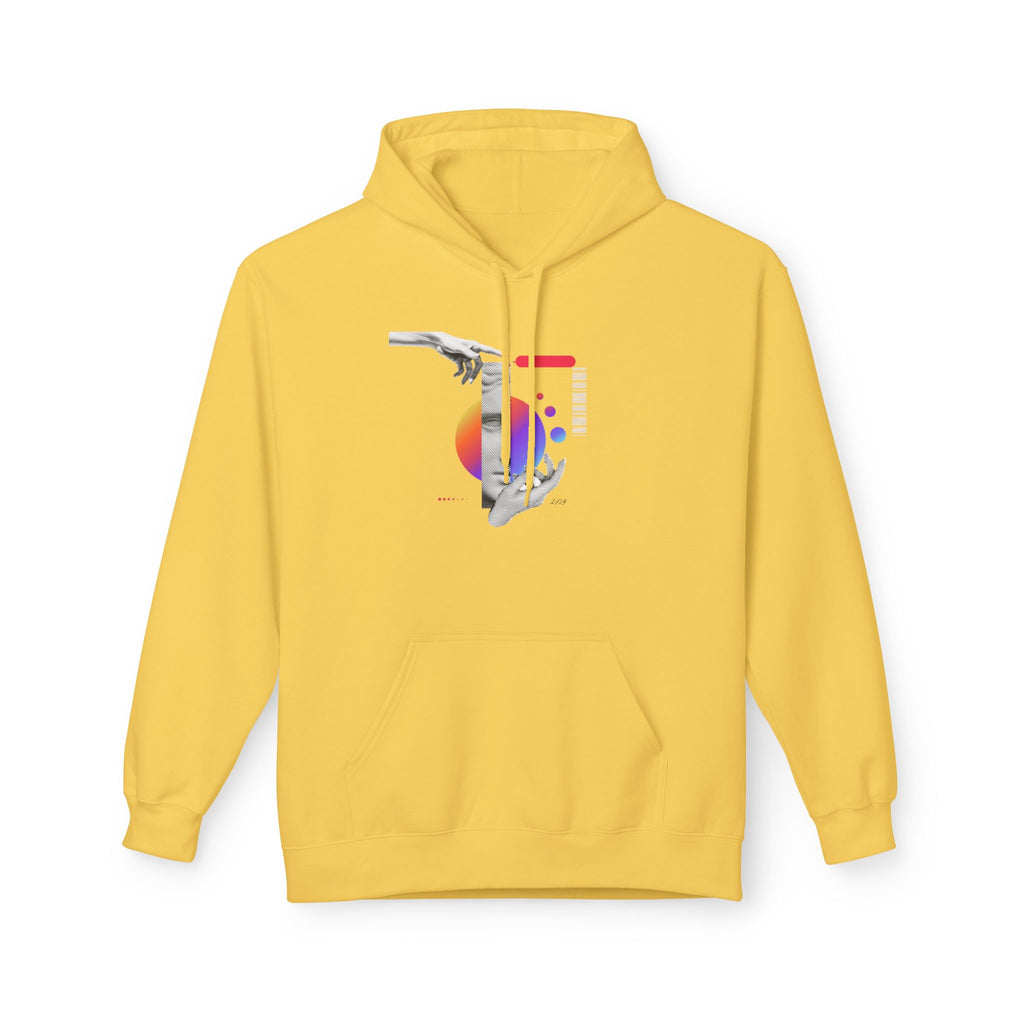 Hoodie — Abstract Hands & Gradient Orb Art Sweatshirt