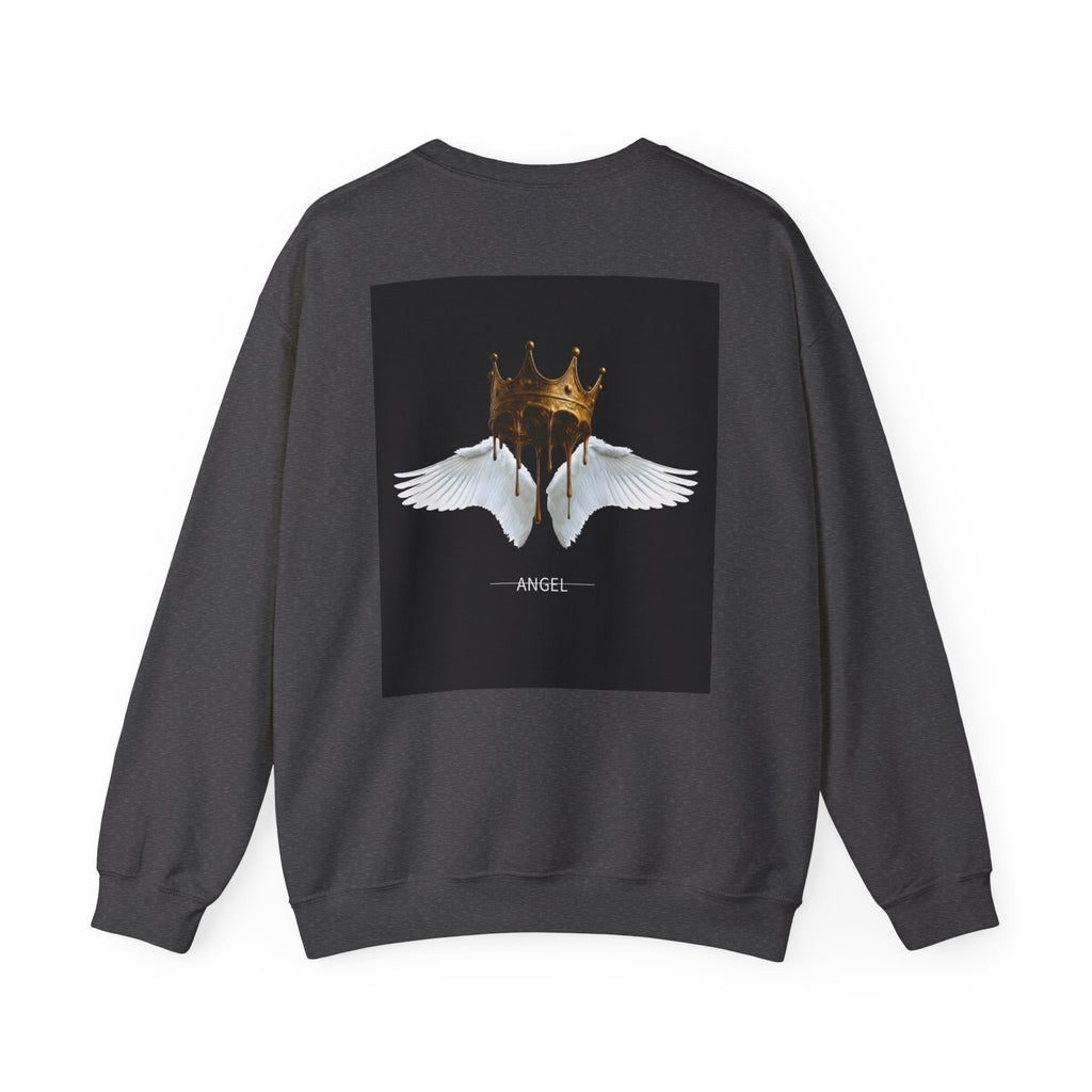 Angel Wings & Dripping Crown Crewneck Sweatshirt