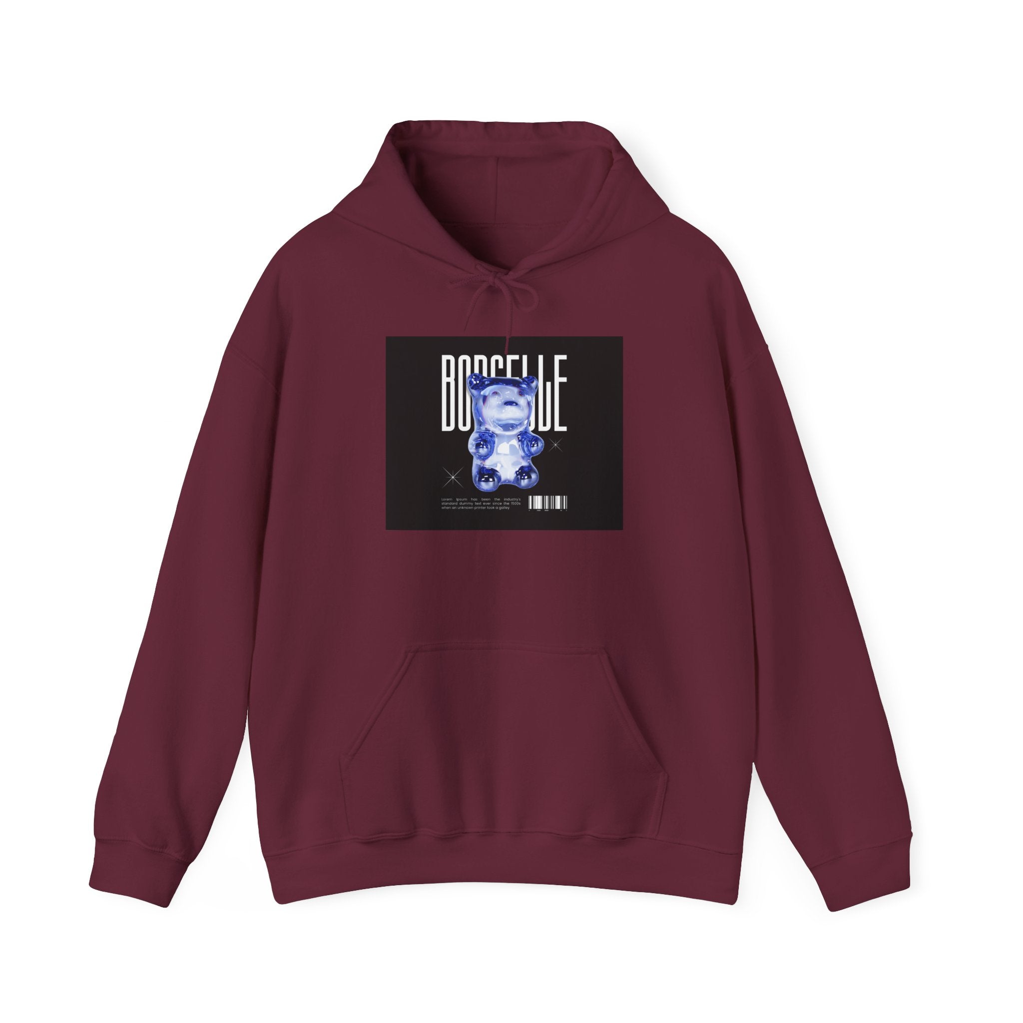 Boglebear Graphic Hoodie — Retro Blue Bear Design