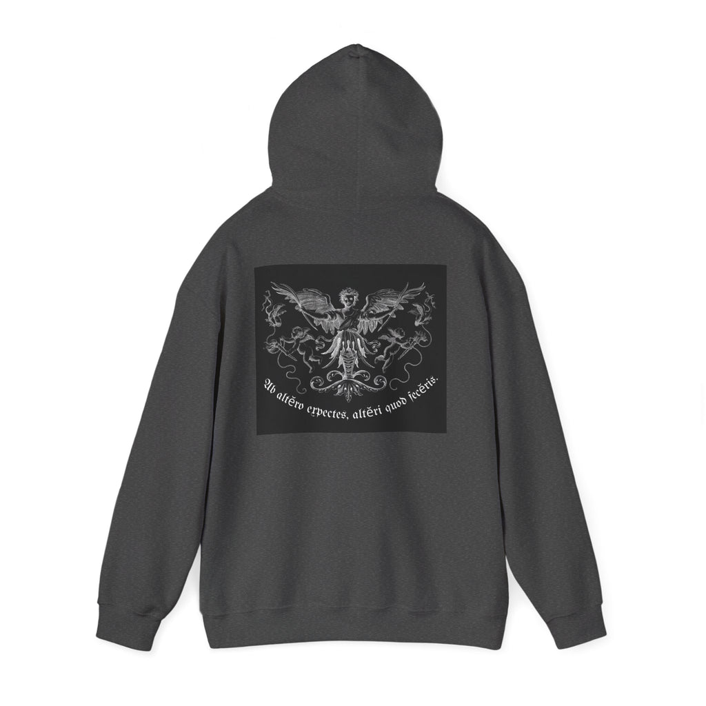 Phoenix Crest Hoodie — "We alone create, alone save, alone" Gothic Graphic Sweatshirt