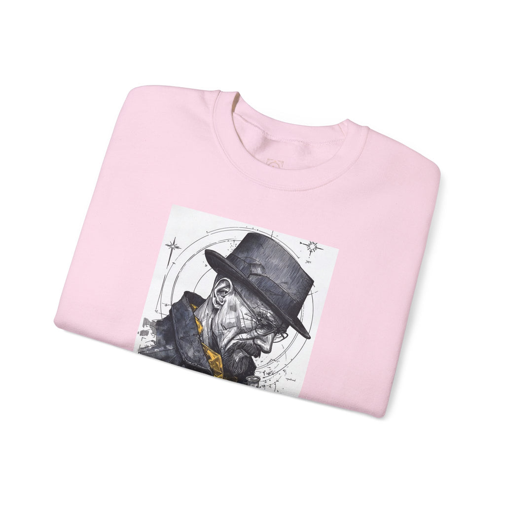 Crewneck Sweatshirt — Heisenberg Portrait with Blue Crystal Art