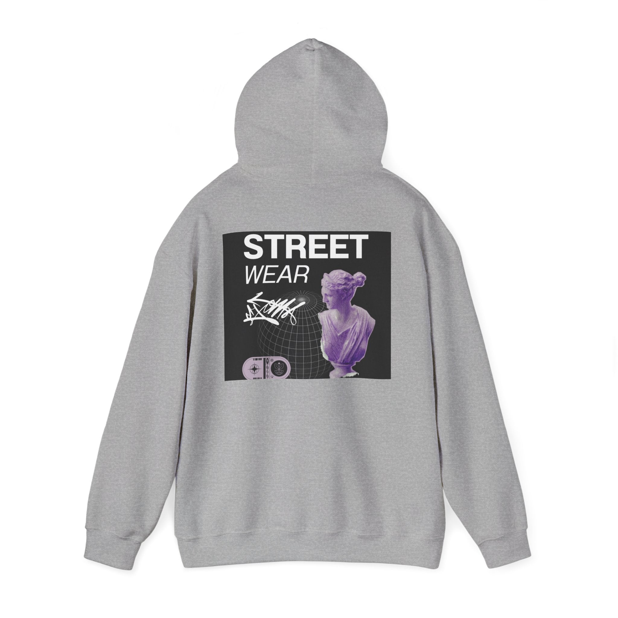 Streetwear Hoodie — 'STREET WEAR' Vaporwave Statue Graphic Pullover