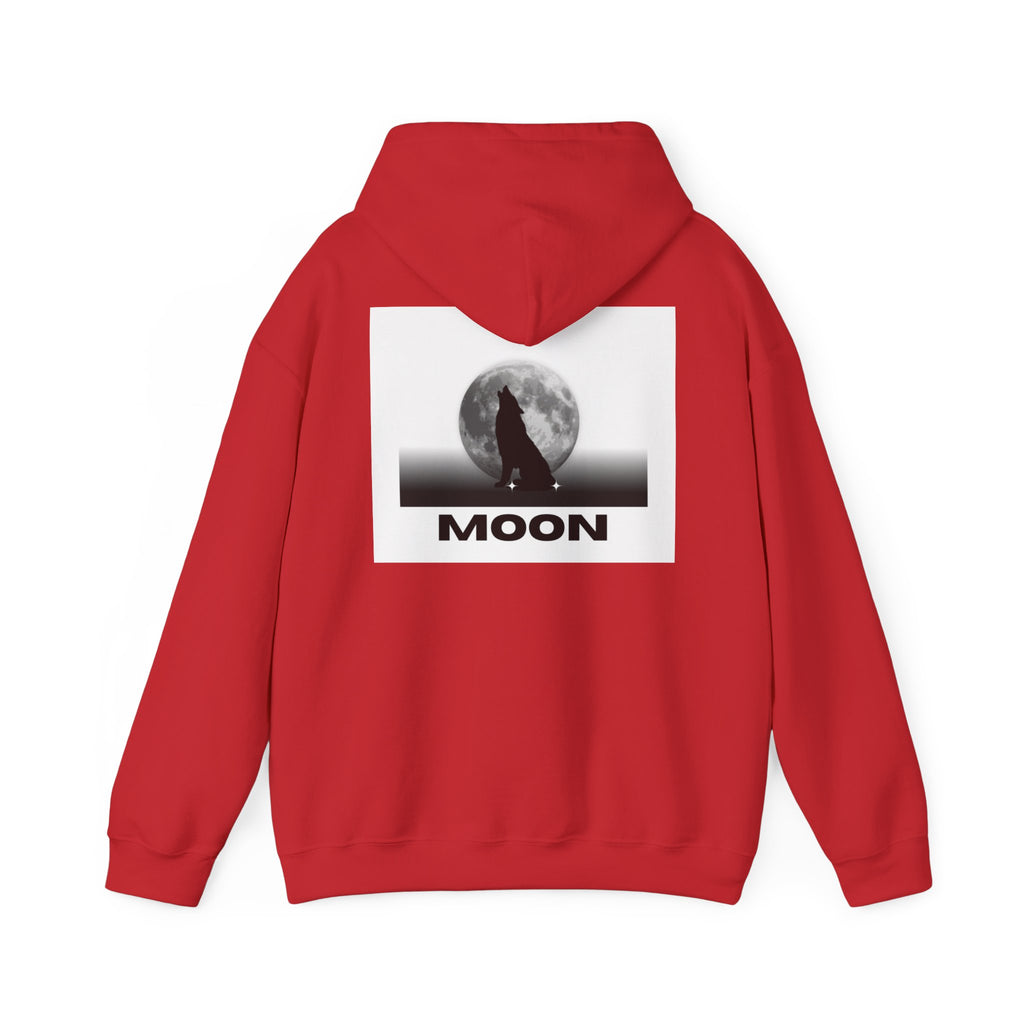 Moon Wolf Hoodie - Silhouette Moon Graphic Sweatshirt
