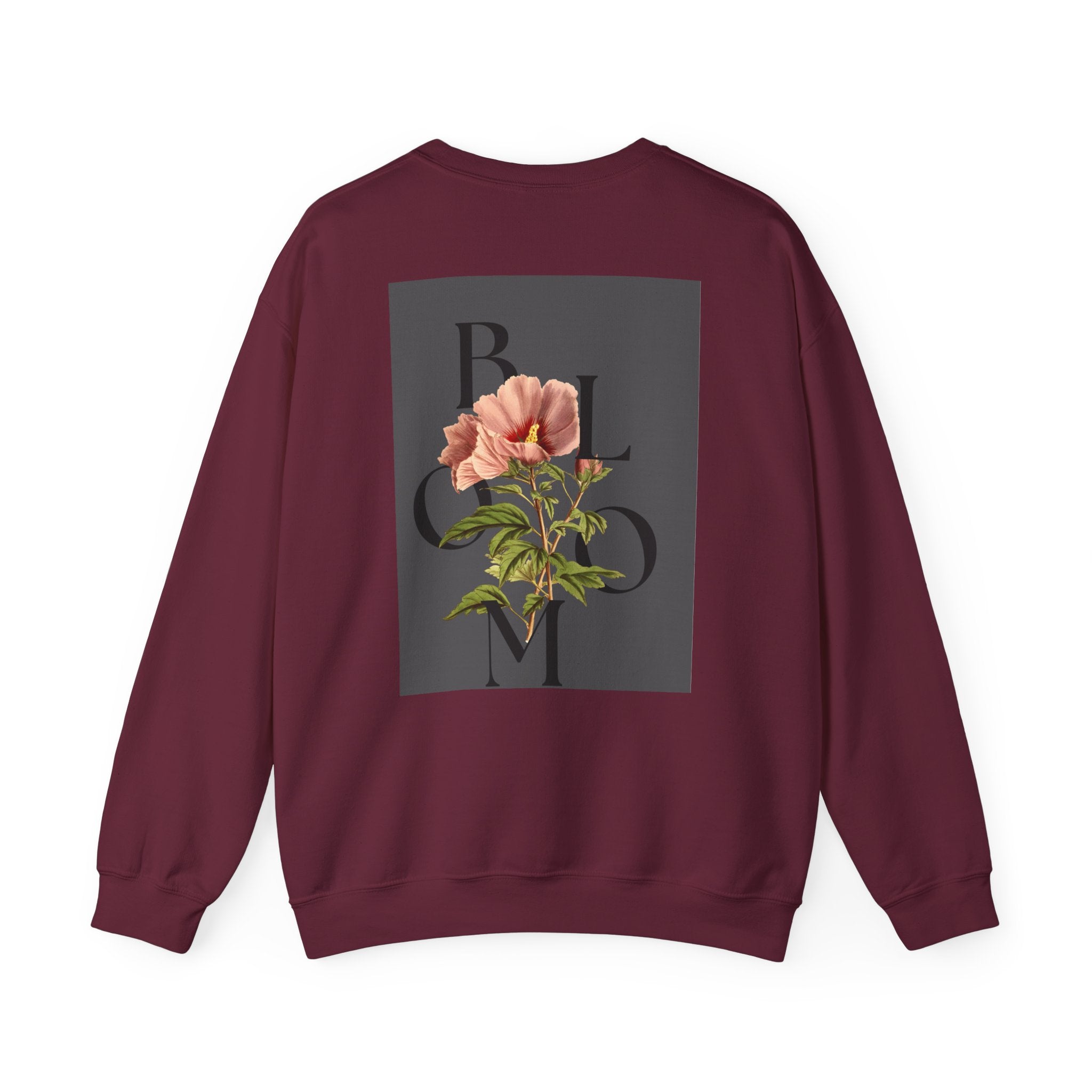 Floral Bloom Sweatshirt — Vintage Pink Flower Graphic Crewneck