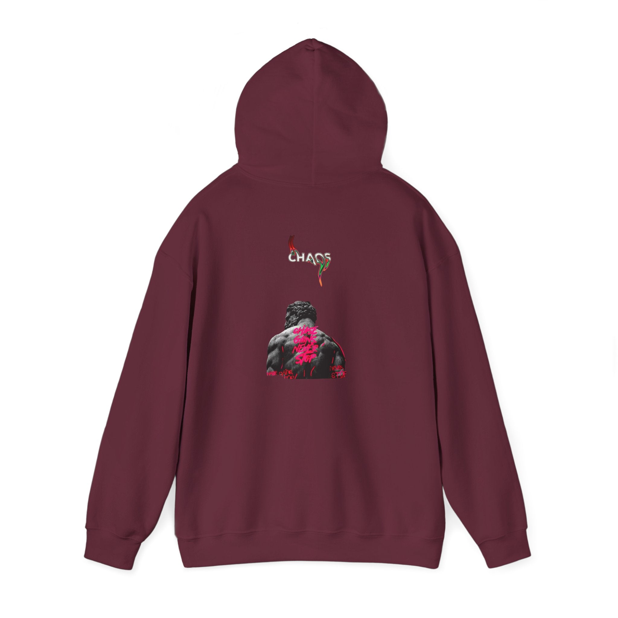 Smoky Rose Backprint Hoodie — Floral Skull Streetwear Pullover