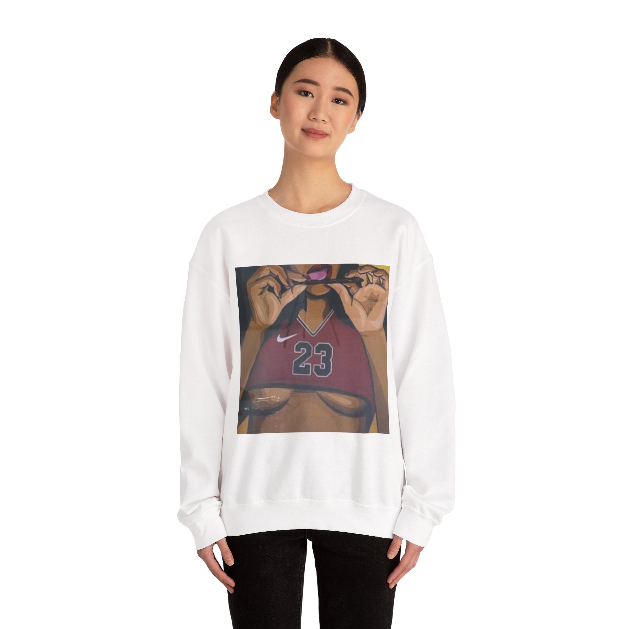 23 Jersey Crop Art Sweatshirt – Bold Urban Basketball Graphic Crewneck