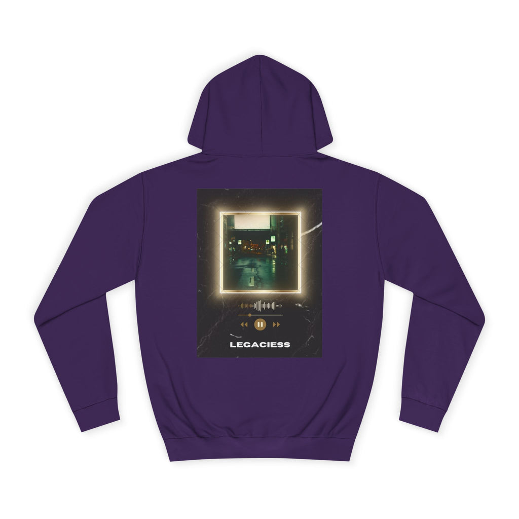 College Hoodie — Retro Neon Square Album Art Design