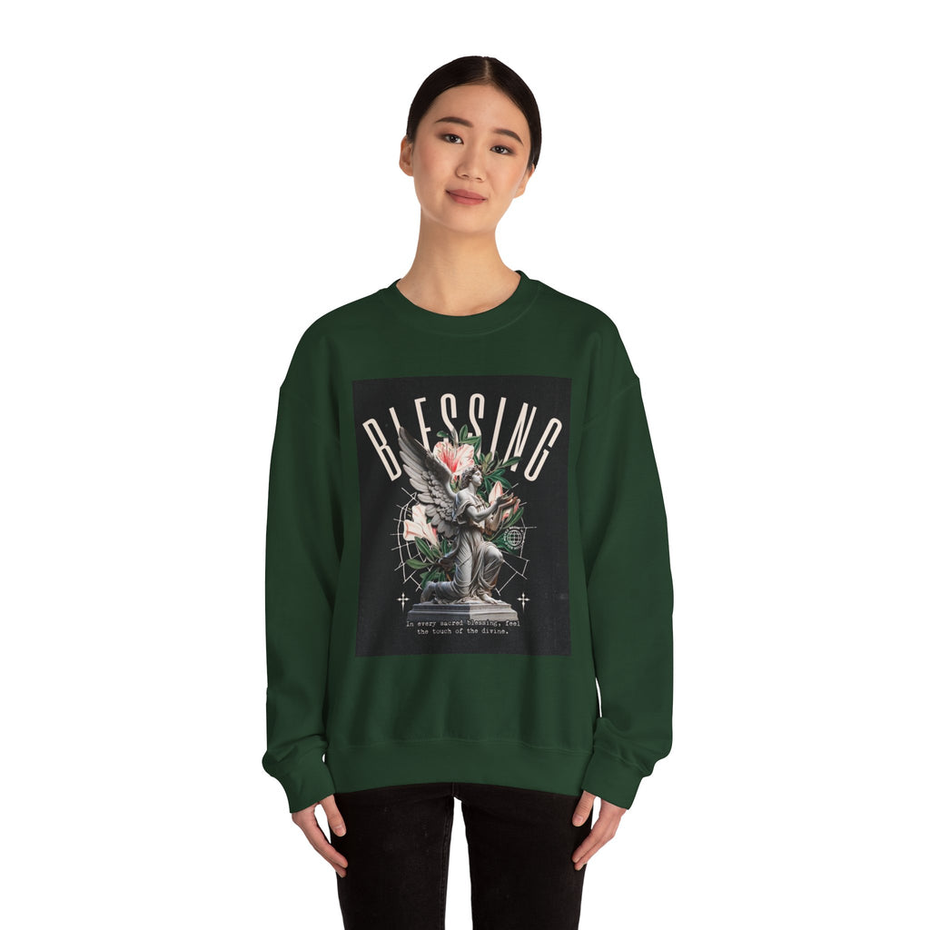 Blessing Statue Graphic Sweatshirt