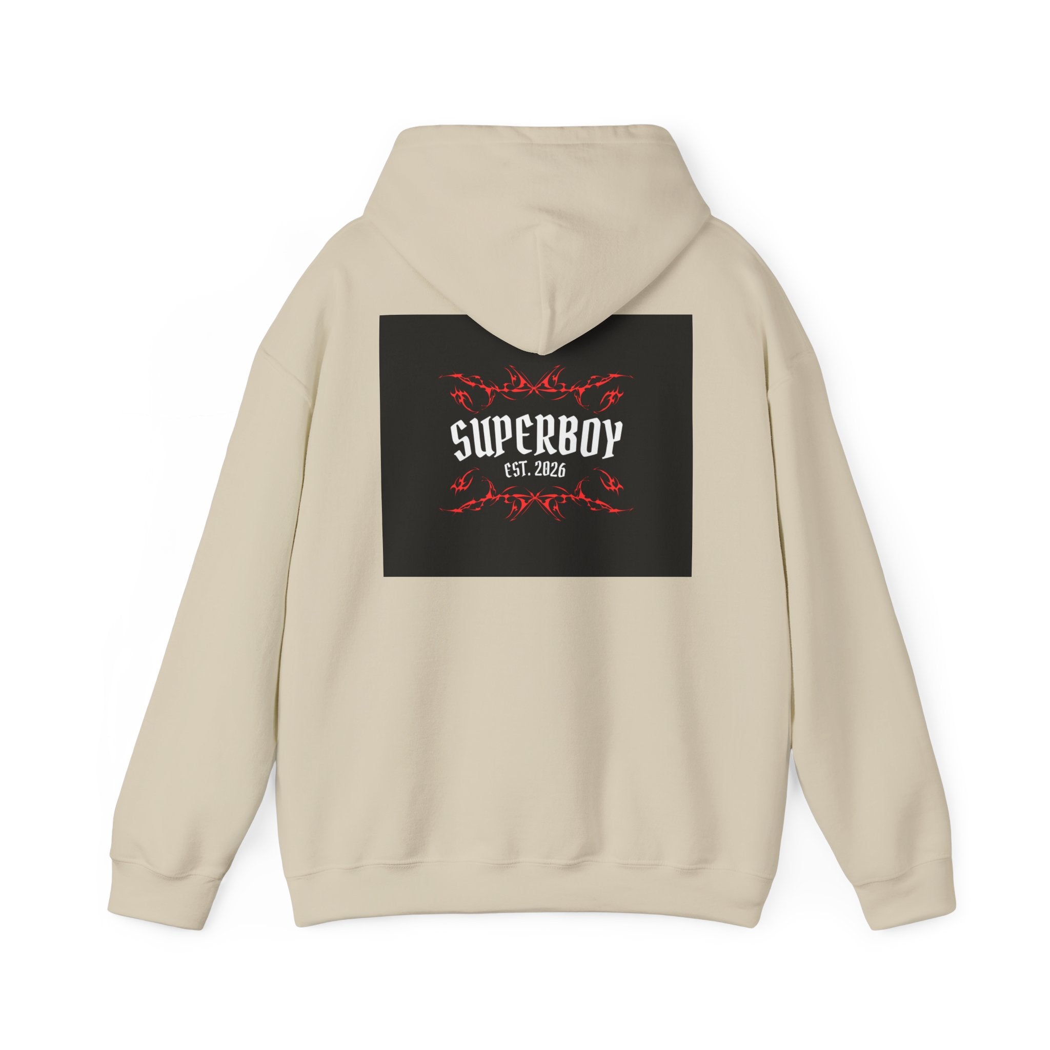 Superboy Hoodie — Vintage Crest 'Superboy Est. 2026' Graphic Pullover