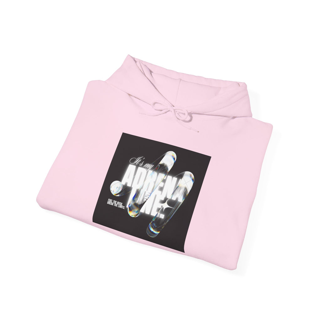Bubble Text 'Adrenaline' Graphic Hoodie — Urban Streetwear Pullover