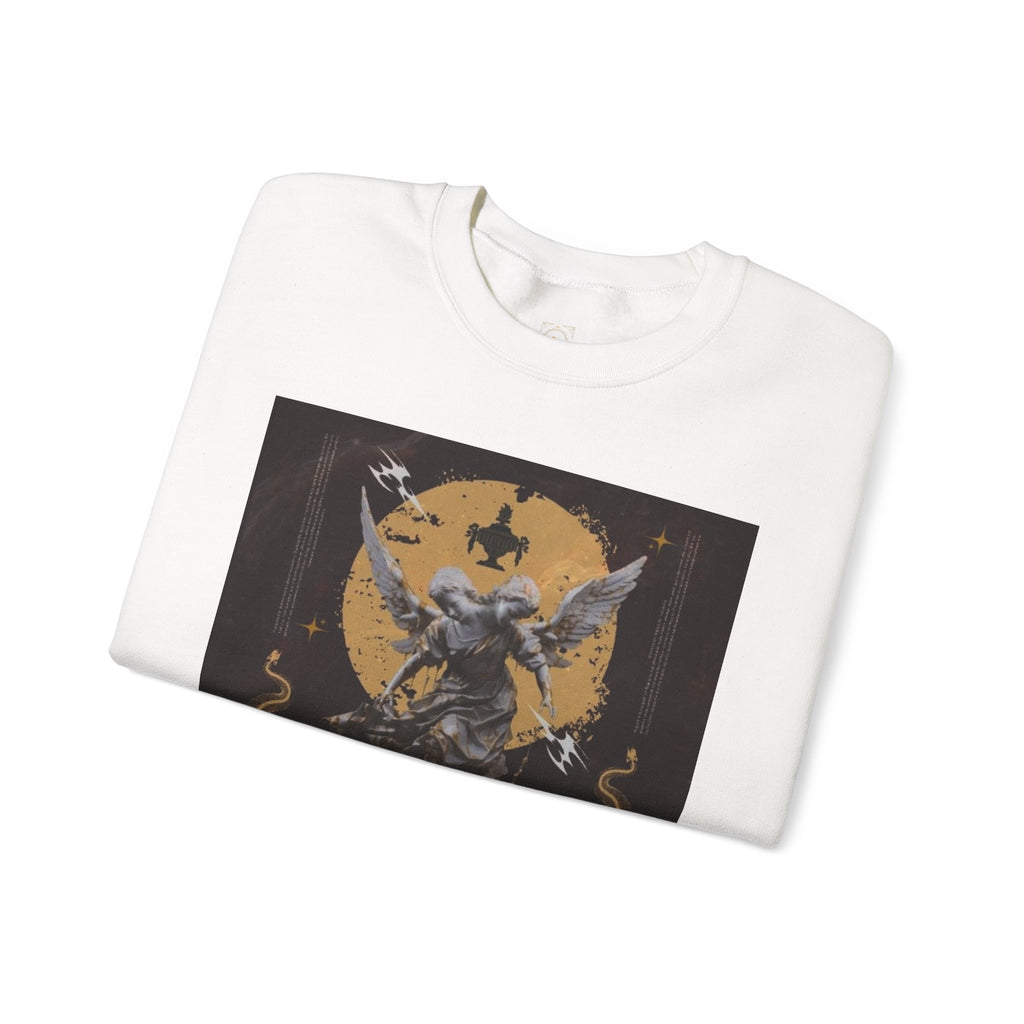 Crewneck Sweatshirt — Vintage Angel Graphic "Forgiven" Streetwear