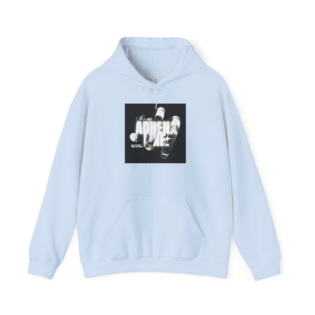 Bubble Text 'Adrenaline' Graphic Hoodie — Urban Streetwear Pullover