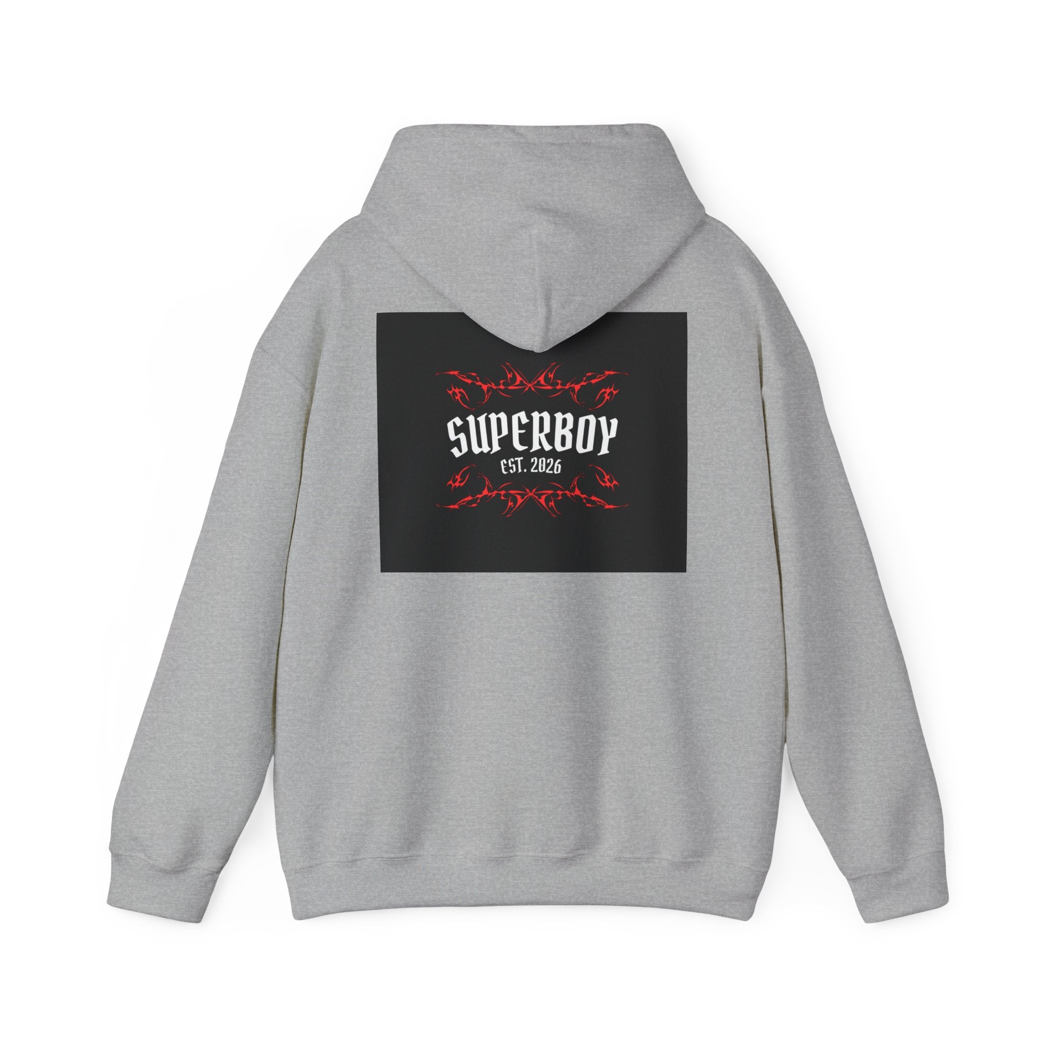 Superboy Hoodie — Vintage Crest 'Superboy Est. 2026' Graphic Pullover