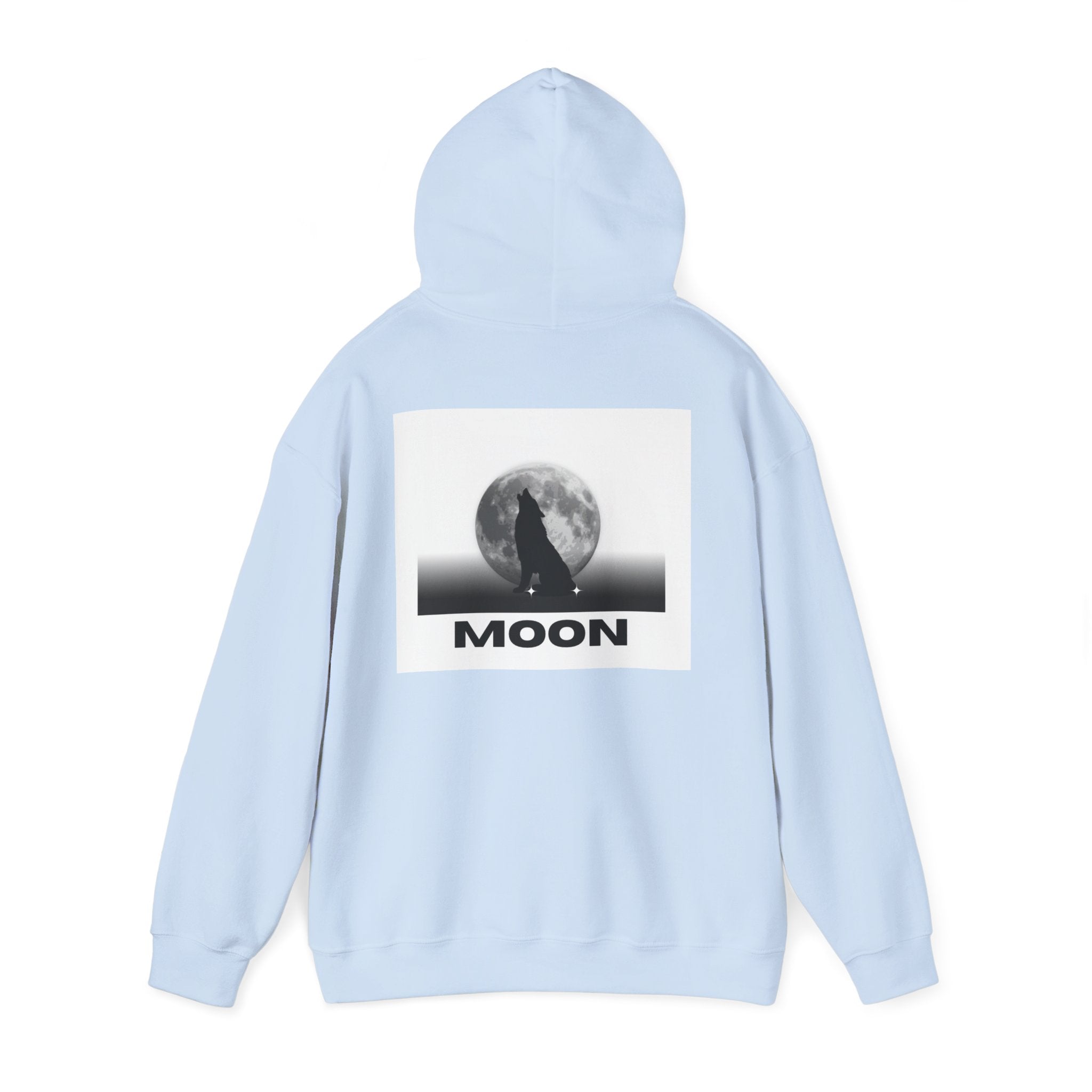Moon Wolf Hoodie - Silhouette Moon Graphic Sweatshirt