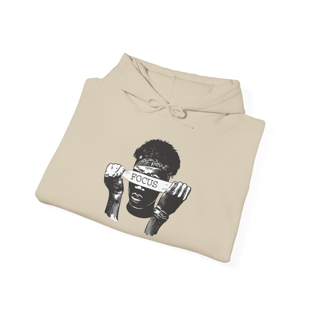 Focus Graphic Hoodie — Monochrome Motivational Streetwear