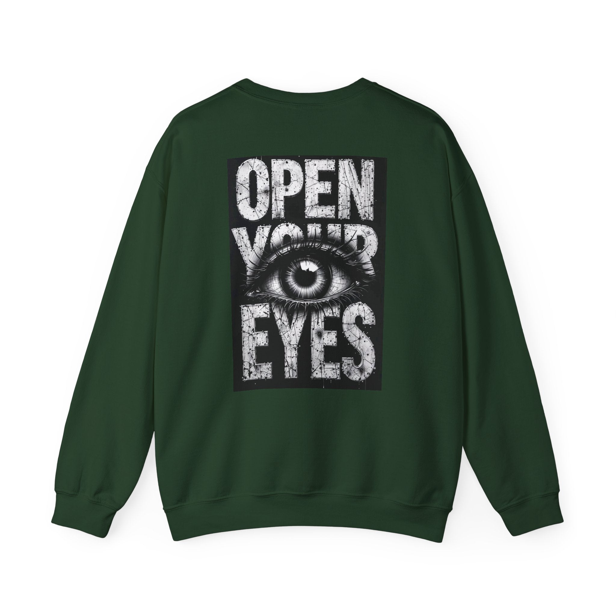 Open Your Eyes Crewneck Sweatshirt — Graphic Eye Design