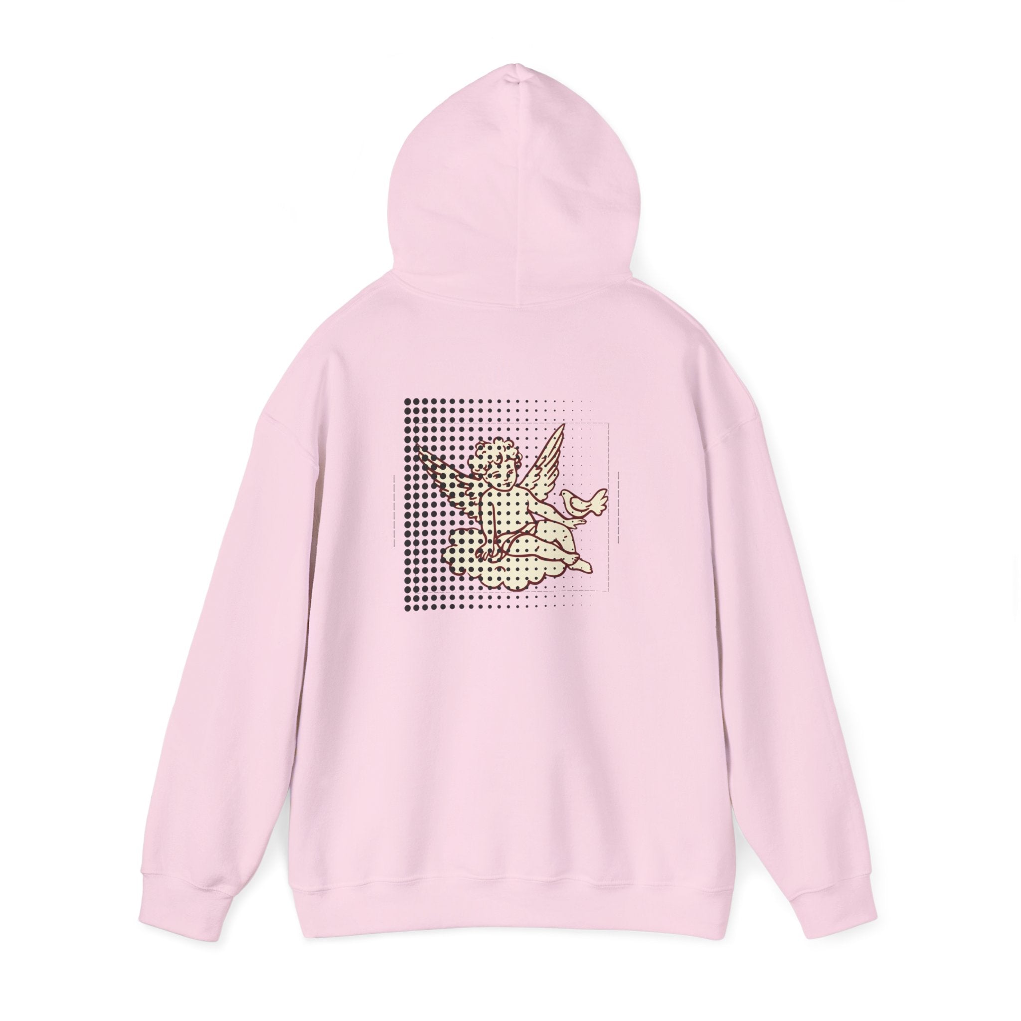 Cherub Dot Art Hoodie — Vintage Angel Graphic Pullover