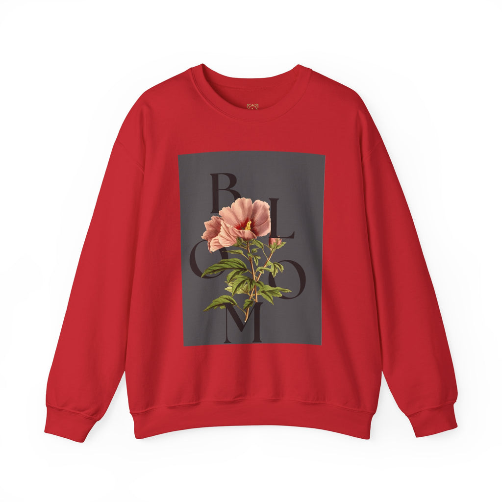 Floral Bloom Sweatshirt — Vintage Pink Flower Graphic Crewneck