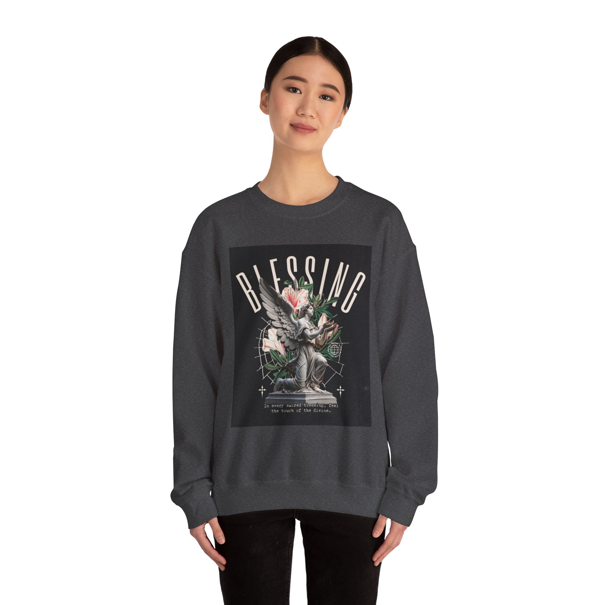 Blessing Statue Graphic Sweatshirt