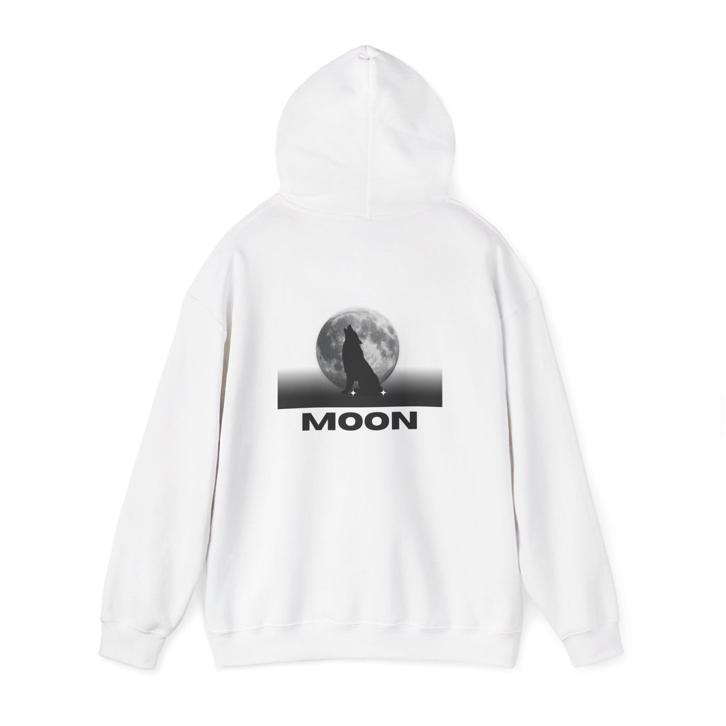 Moon Wolf Hoodie - Silhouette Moon Graphic Sweatshirt