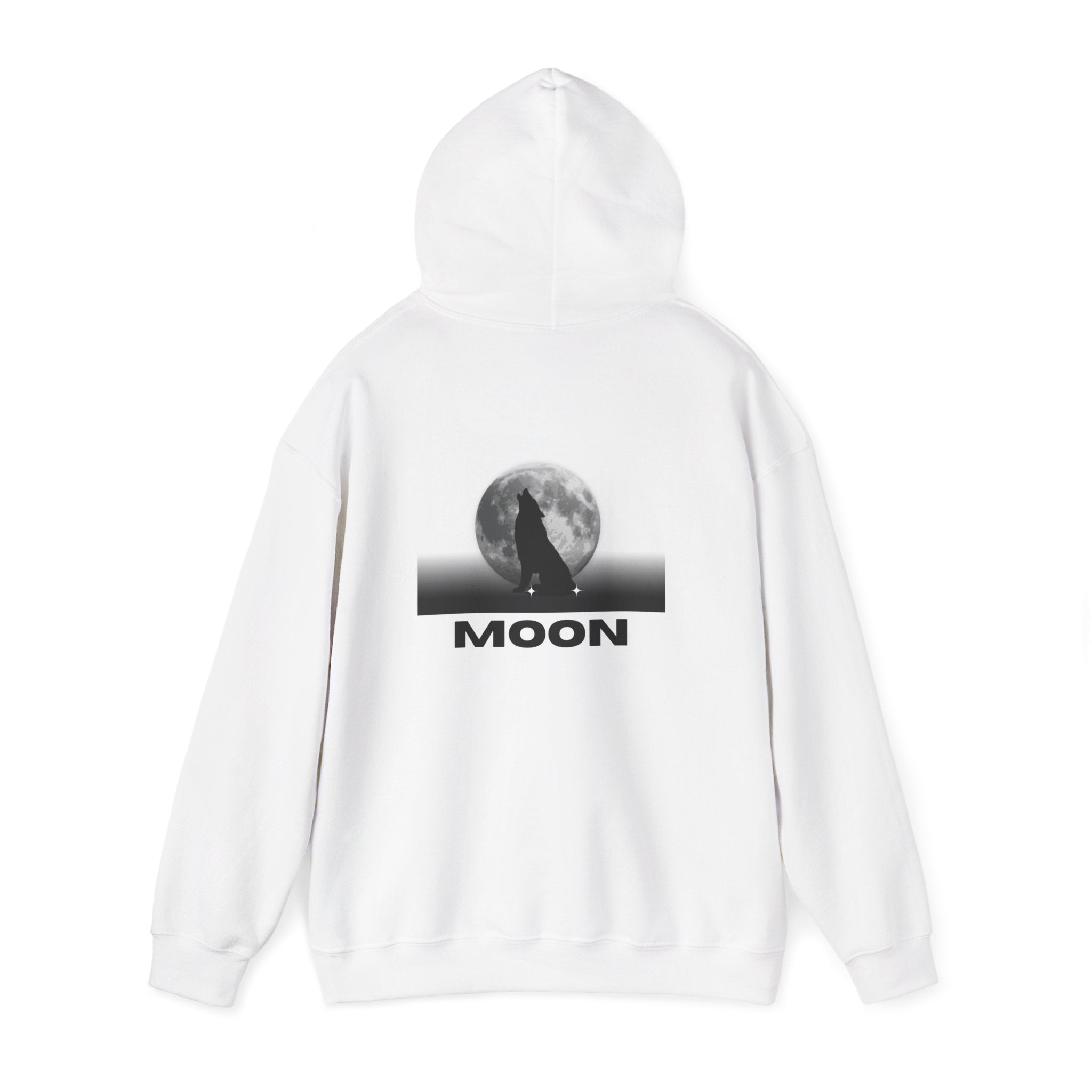Moon Wolf Hoodie - Silhouette Moon Graphic Sweatshirt