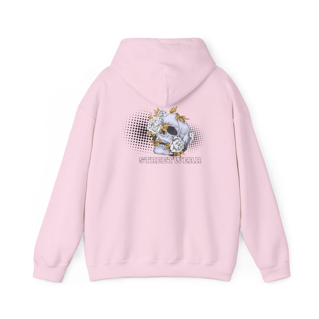 Floral Skull Hoodie — Vintage Botanical Skull Graphic Sweatshirt