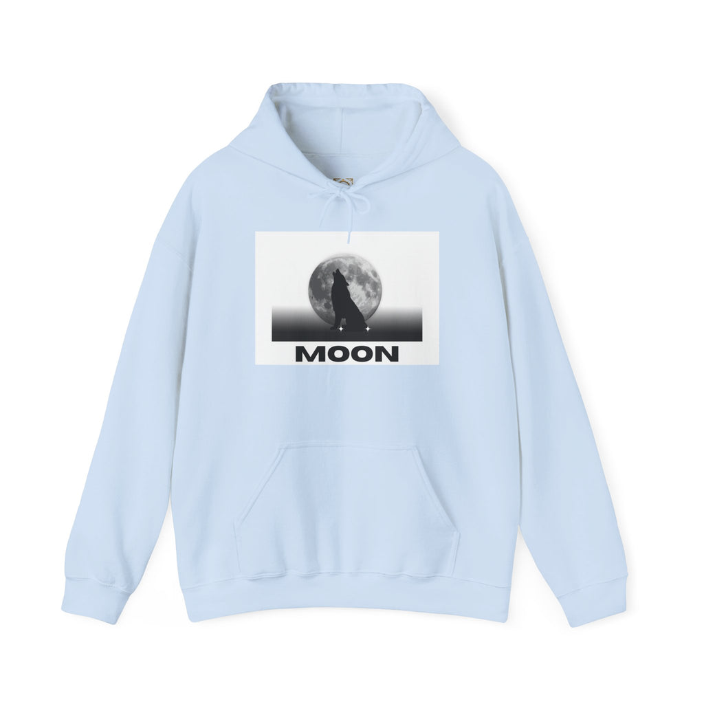 Moon Wolf Hoodie - Silhouette Moon Graphic Sweatshirt