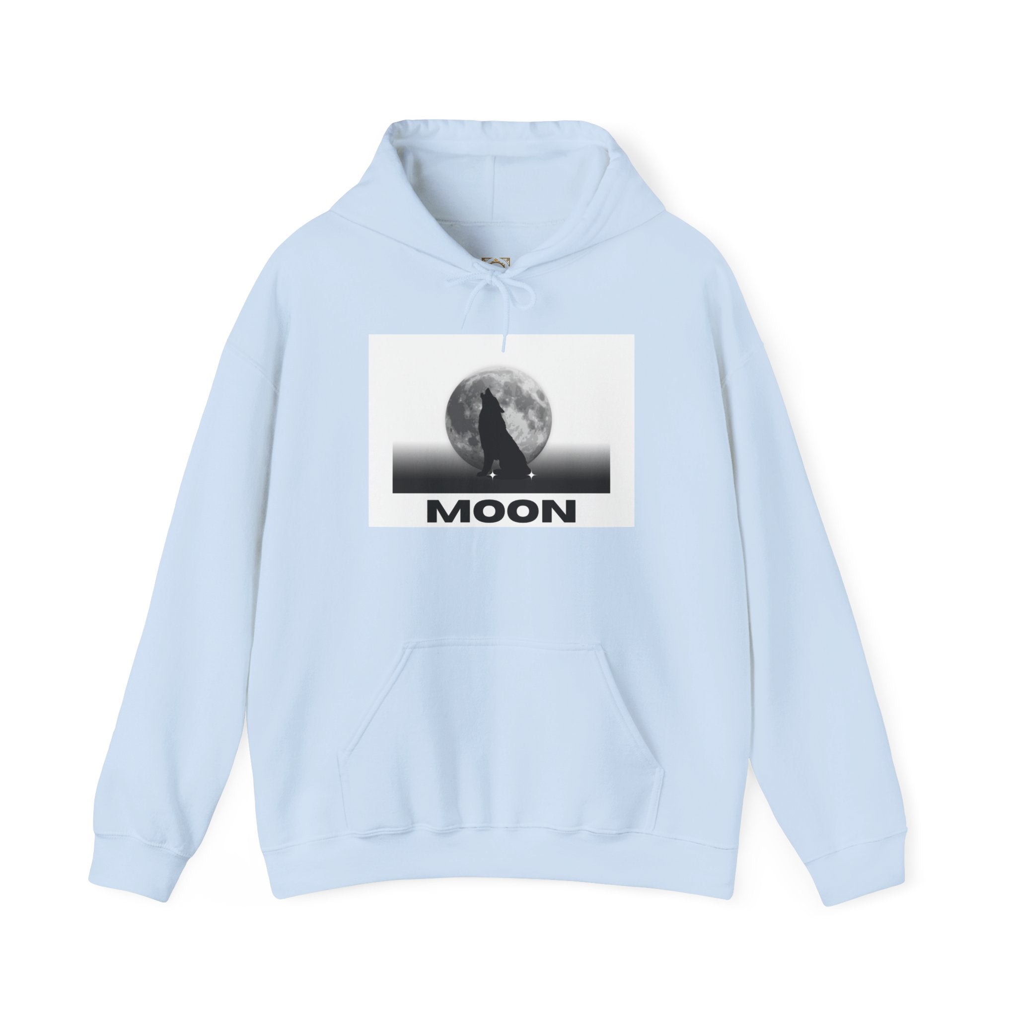 Moon Wolf Hoodie - Silhouette Moon Graphic Sweatshirt