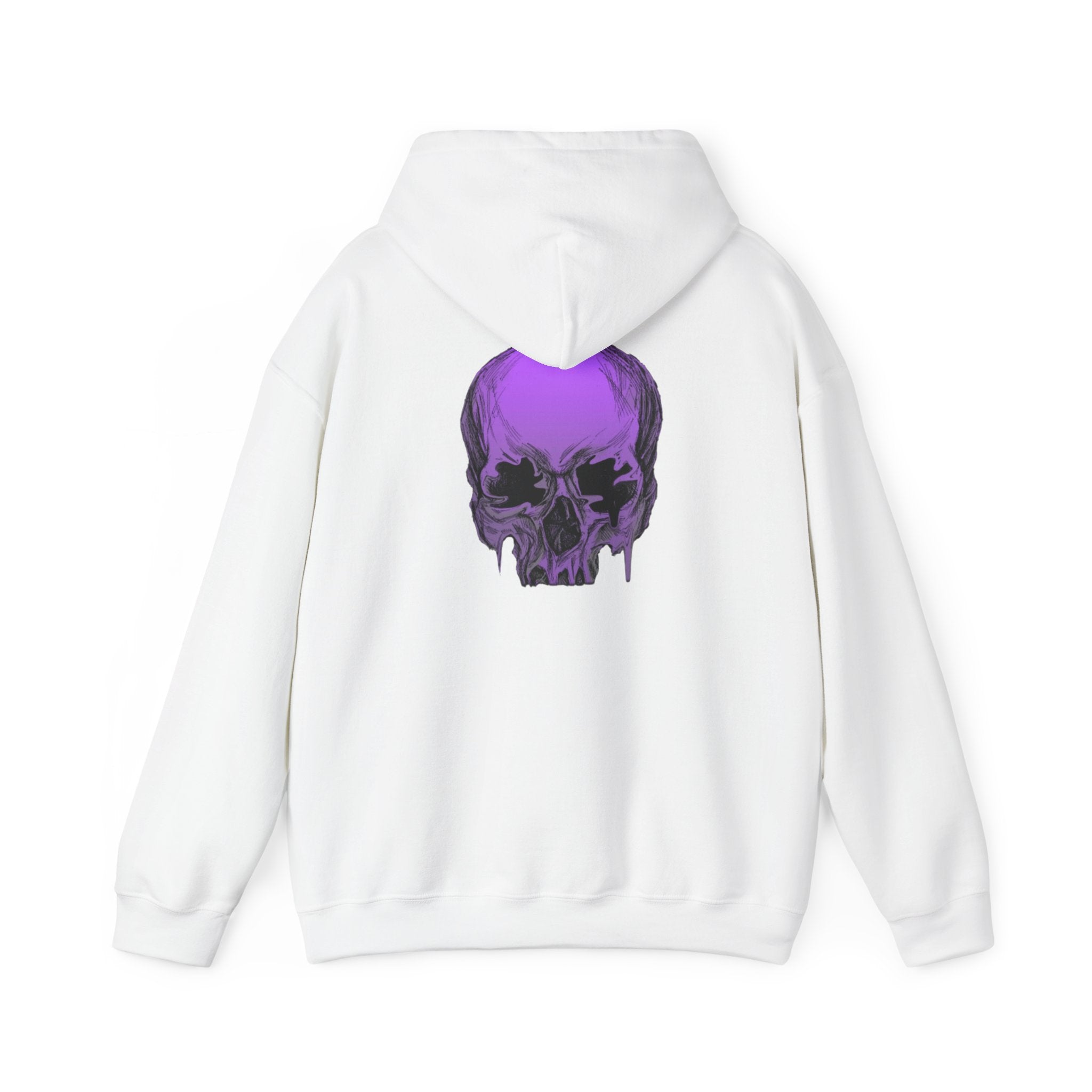 Purple Drip Skull Hoodie — Gothic Streetwear Pullover