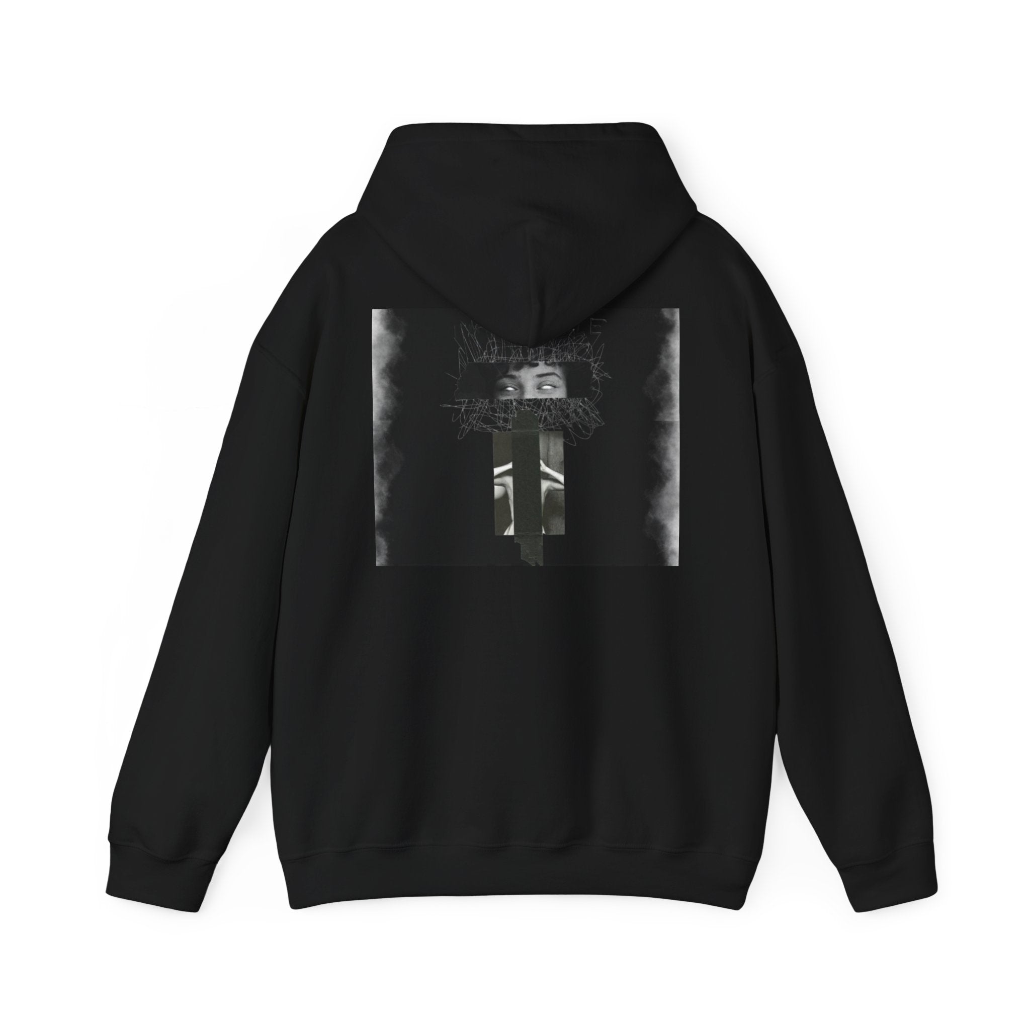 Mystic Window Hoodie — Gothic Portrait Smoke Graphic Hooded Sweatshirt