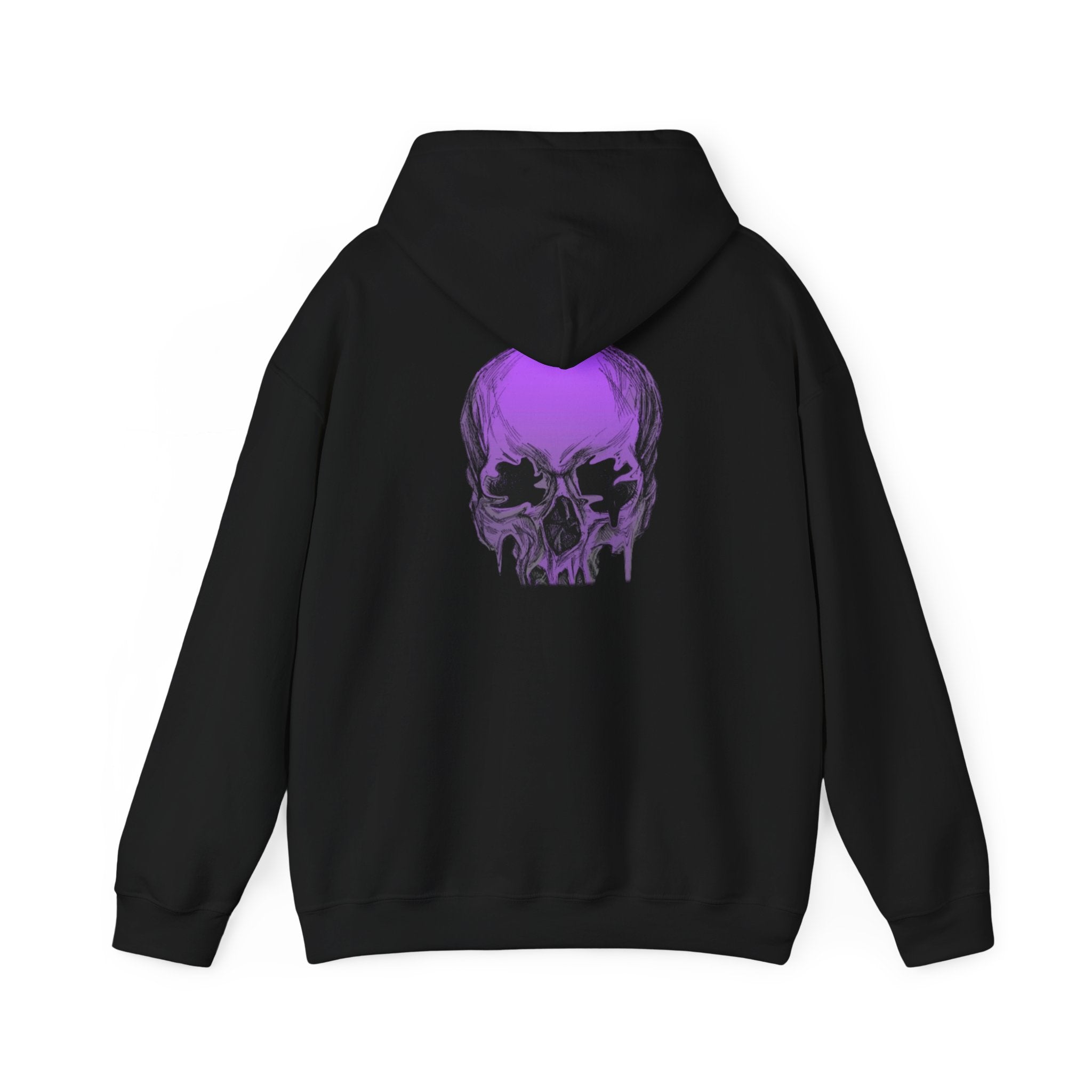 Purple Drip Skull Hoodie — Gothic Streetwear Pullover