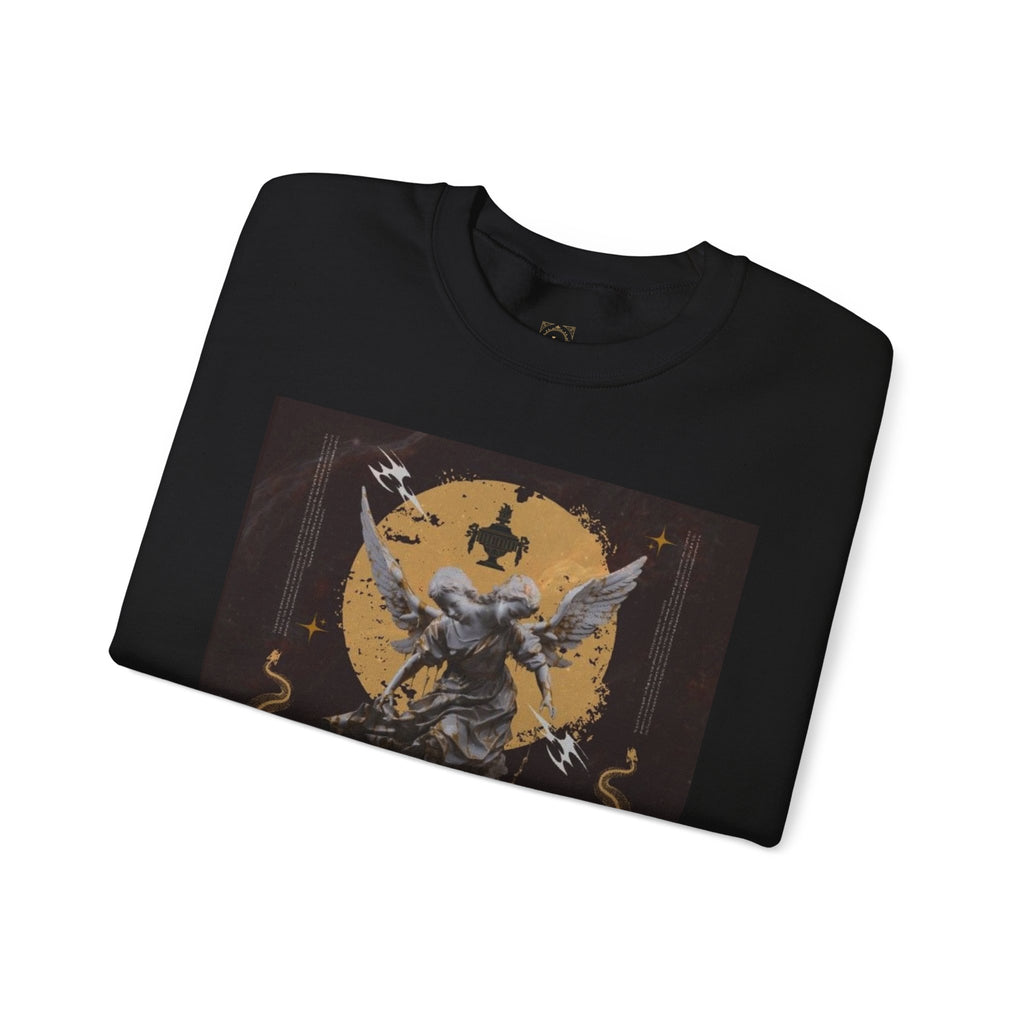 Crewneck Sweatshirt — Vintage Angel Graphic "Forgiven" Streetwear