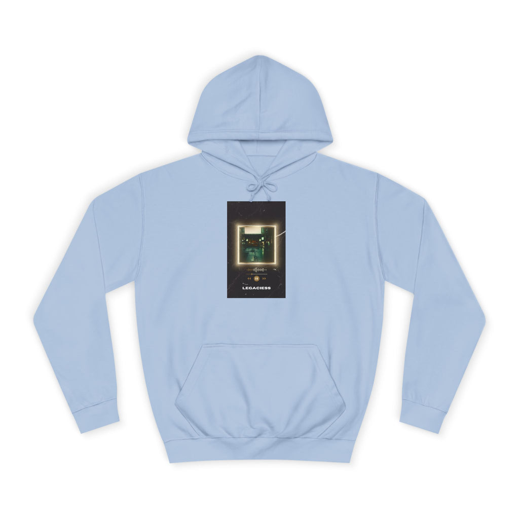 College Hoodie — Retro Neon Square Album Art Design