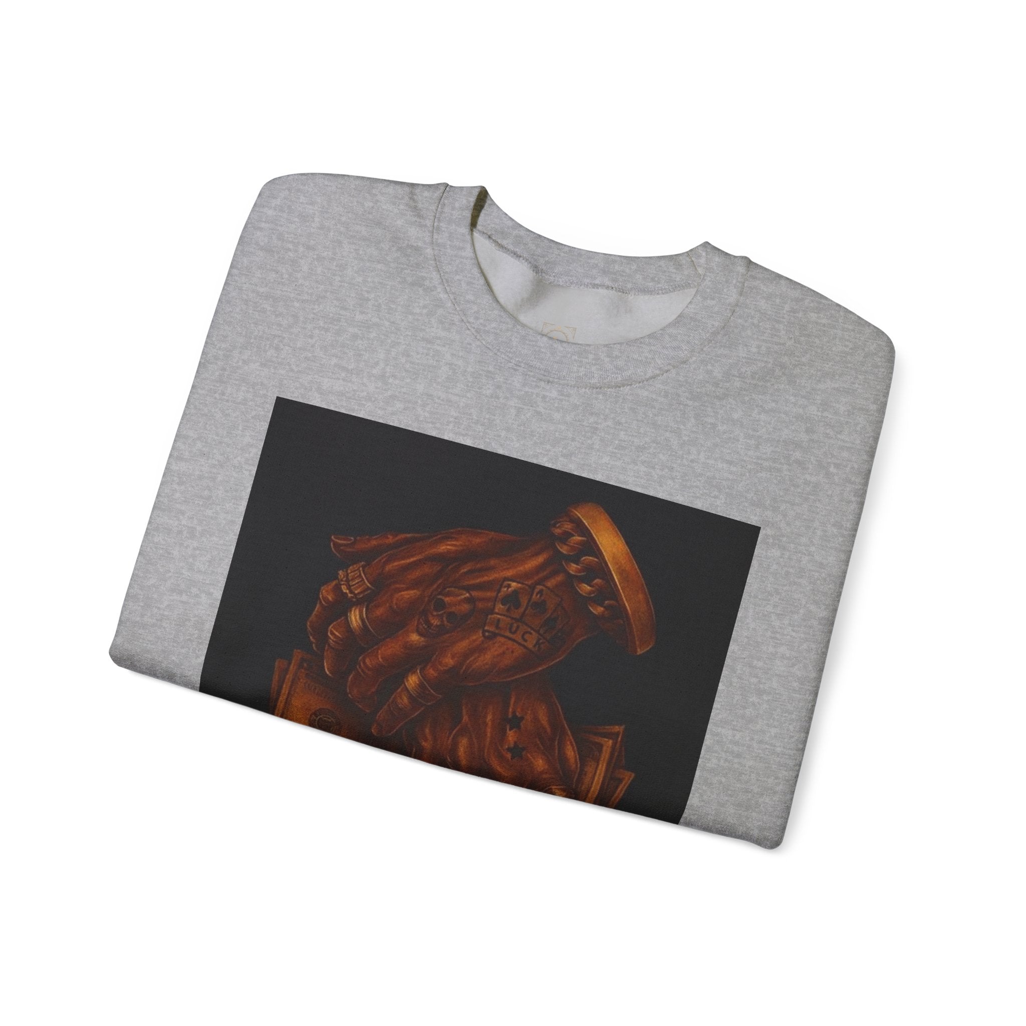 Crewneck Sweatshirt — 'Money Biggest Power' Graphic Pullover