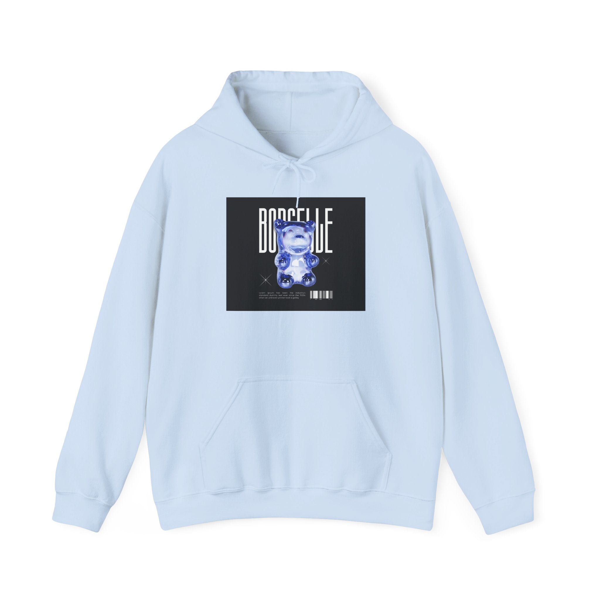 Boglebear Graphic Hoodie — Retro Blue Bear Design