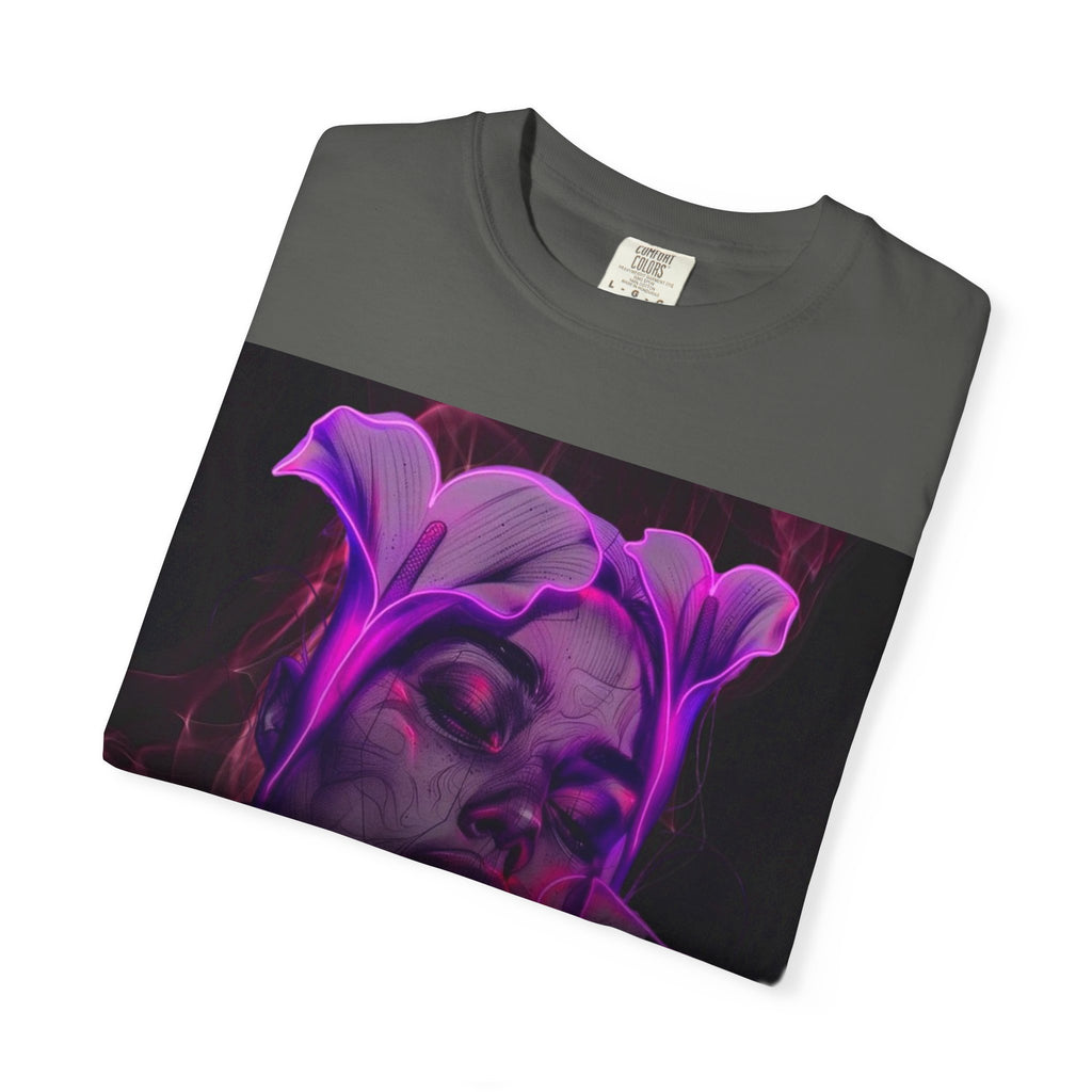 Mystic Purple Portrait T‑Shirt — Legaciess Logo Back