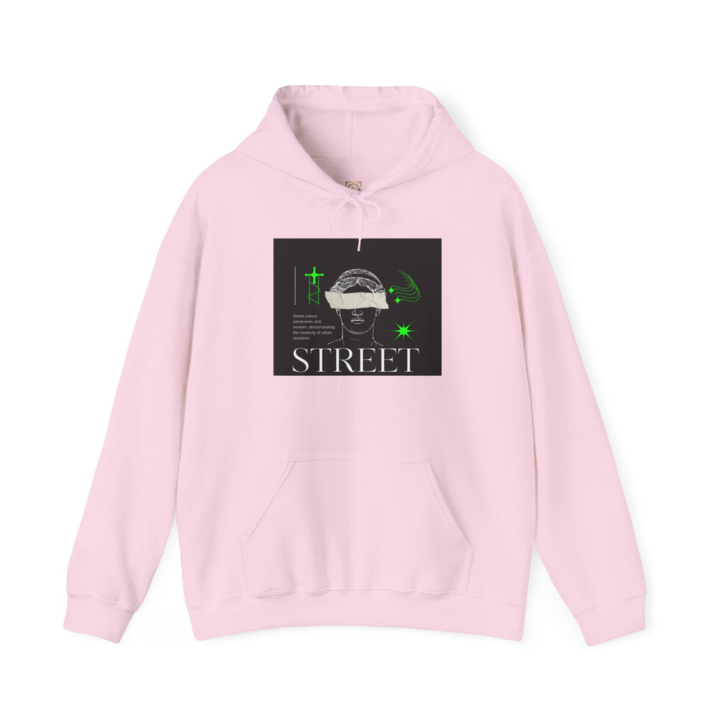 Street Culture Hoodie — Neon Green Graphic Urban Skull Sweatshirt