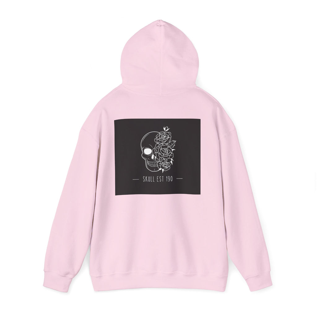 Skull & Roses Hoodie — 'Skull Est 199' Gothic Graphic Pullover