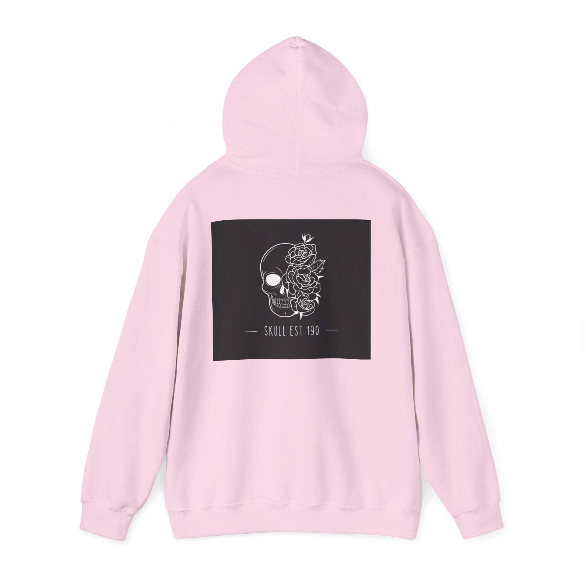 Skull & Roses Hoodie — 'Skull Est 199' Gothic Graphic Pullover