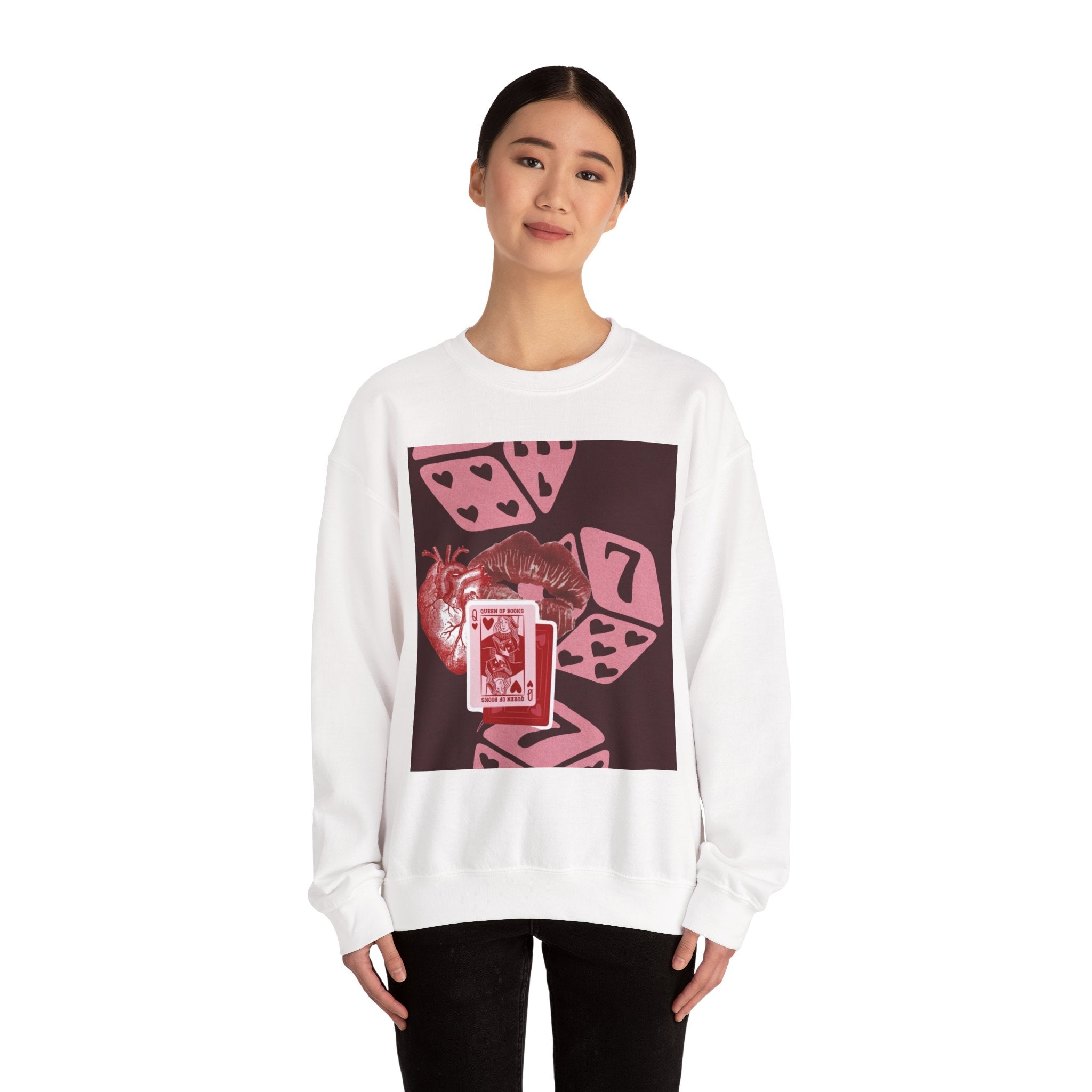 Lucky Heart Dice Crewneck Sweatshirt — 'Legaciess' Logo Back