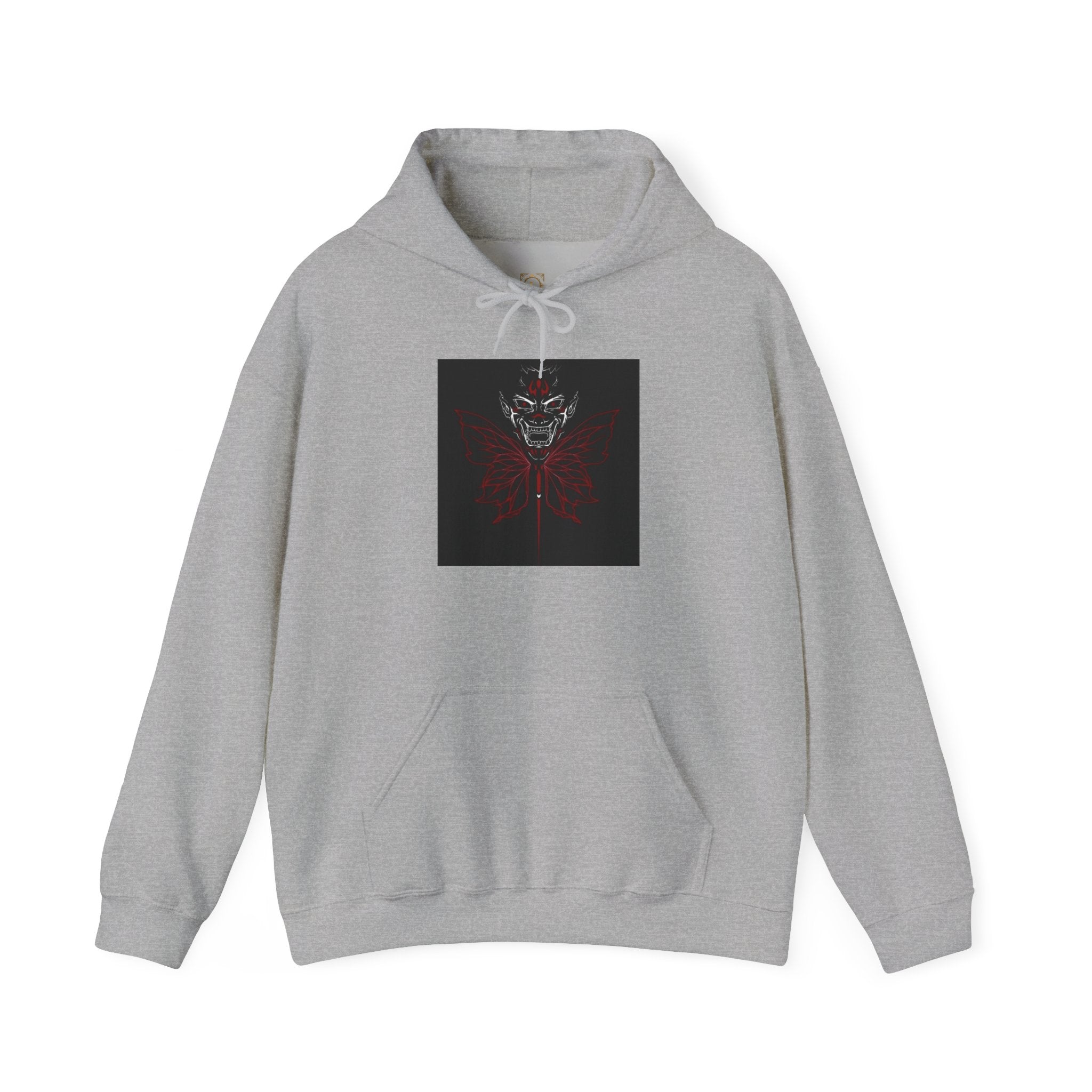 Demonic Butterfly Hoodie - Dark Gothic Skull Winged Design