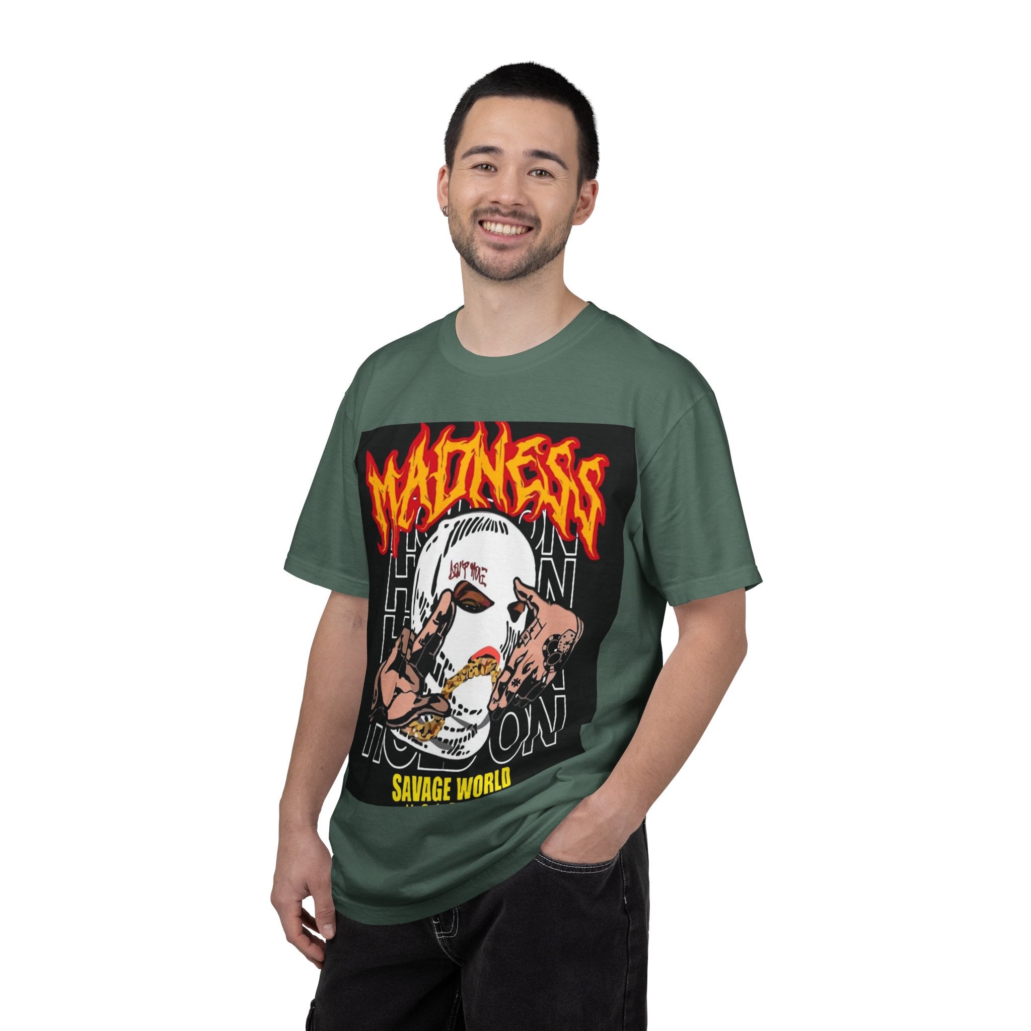 Madness Skull Graphic T-Shirt — Savage World Streetwear Tee