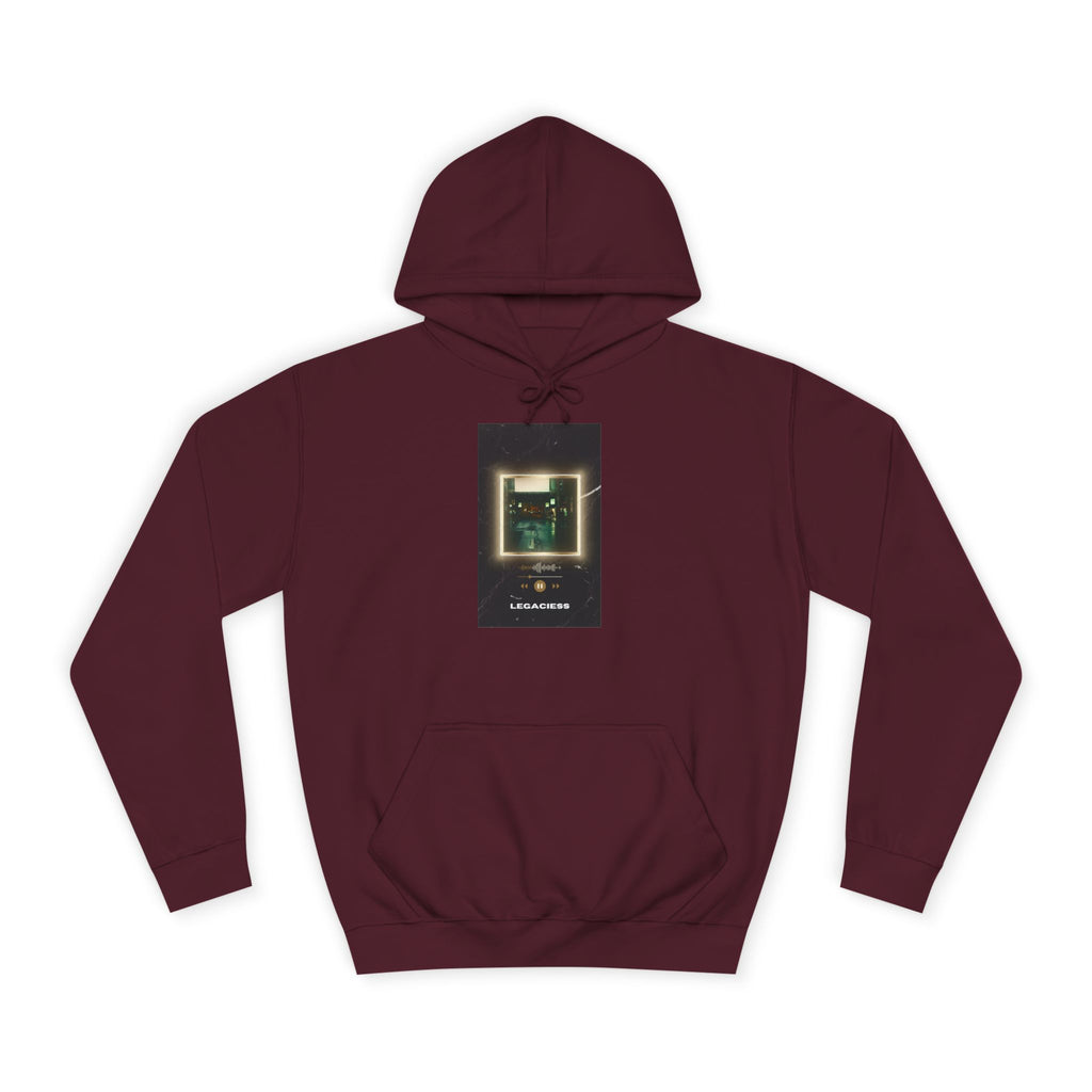College Hoodie — Retro Neon Square Album Art Design