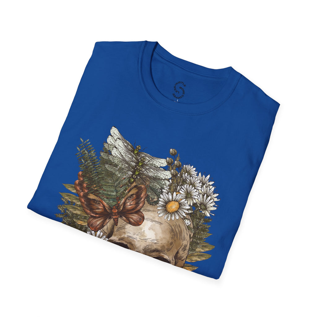 Skull & Daisies Graphic T-Shirt — Botanical Skull Floral Tee