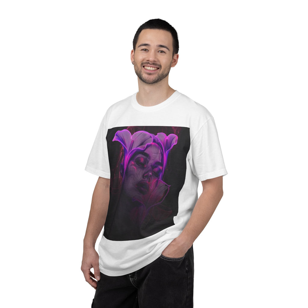 Mystic Purple Portrait T‑Shirt — Legaciess Logo Back