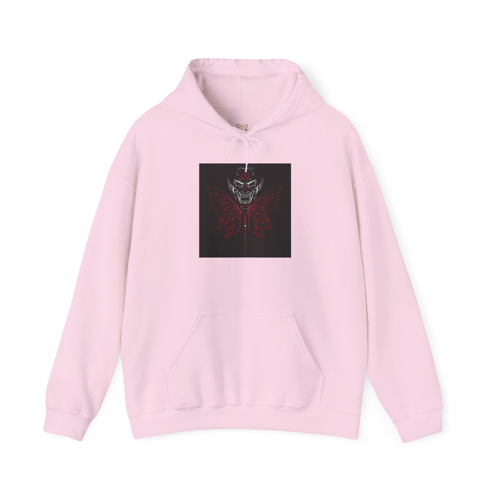 Demonic Butterfly Hoodie - Dark Gothic Skull Winged Design