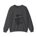 Crewneck Sweatshirt — "Get Rich or Die Tryin'" Graphic Crew with Back Legacy Emblem
