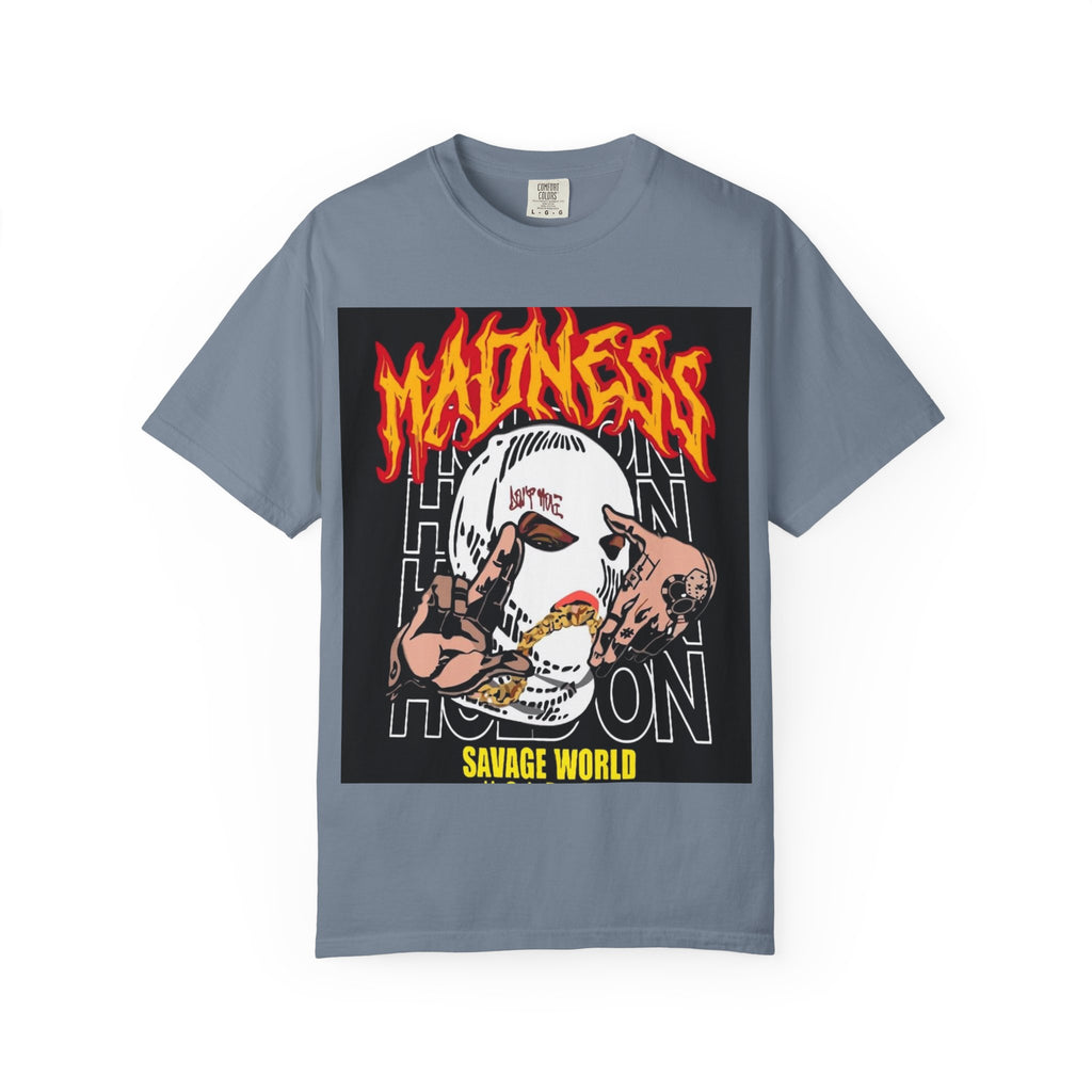 Madness Skull Graphic T-Shirt — Savage World Streetwear Tee