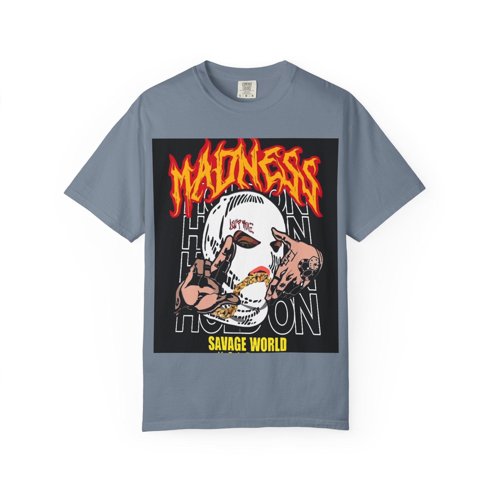Madness Skull Graphic T-Shirt — Savage World Streetwear Tee