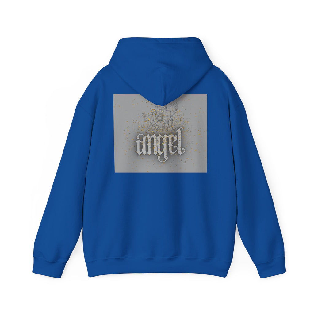 Angel Gothic Hoodie — White Graphic Hooded Sweatshirt